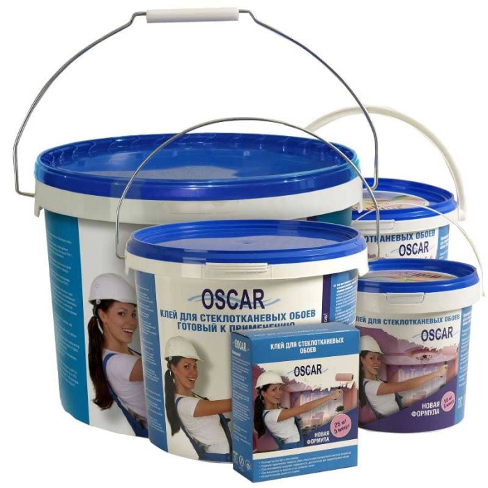 Сухой клей Oscar для стеклообоев, ведро 400 г