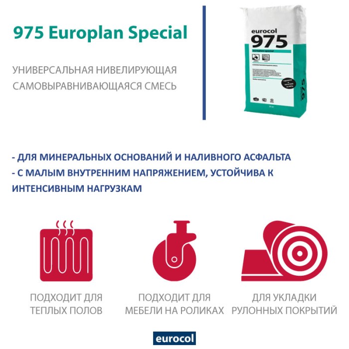 Смесь Forbo Eurocol 975 Europlan Special, 25 кг