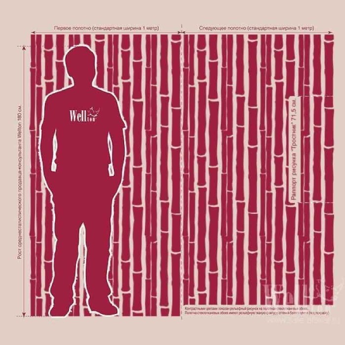 Стеклообои Тростник WD801 Wellton Decor