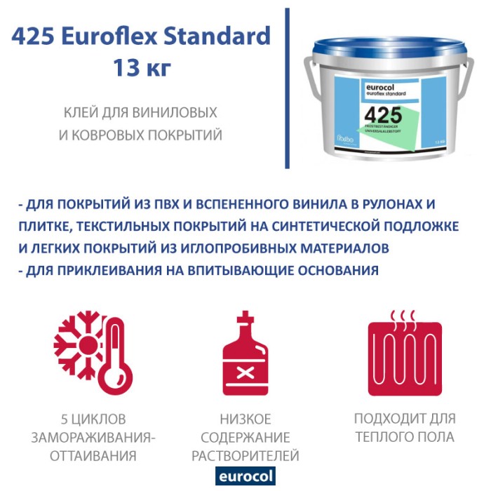 Клей Forbo Eurocol 425 Euroflex Standard, 13 кг